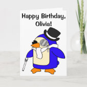 Birthday Penguin  Kaart (Voorkant)