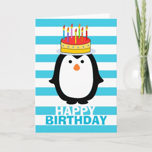 Birthday Penguin Kaart (Voorkant)