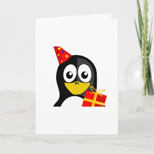 Birthday Penguin Kaart (Voorkant)