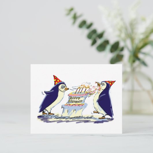 BiRtHdAy PeNgUiNs Briefkaart (Staand voorkant)