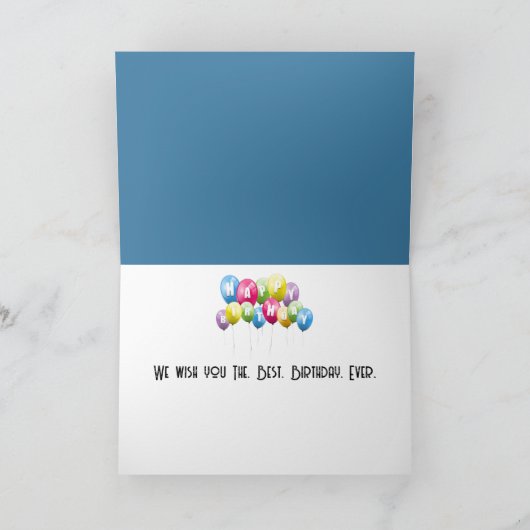 Birthday Penguins Ice Skating On an Arctic Lake Kaart (Binnen)