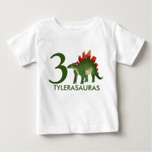 Birthday Personal Dinosaur Shirt, 3e verjaardag
