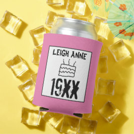 Birthday Personaliseer Geboren in Aangepaste Datum Blikjeskoeler