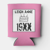 Birthday Personaliseer Geboren in Aangepaste Datum Blikjeskoeler (Voorkant)