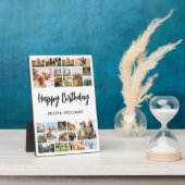 Birthday Personalized 24 Photo Collage Fotoplaat (Zijkant)