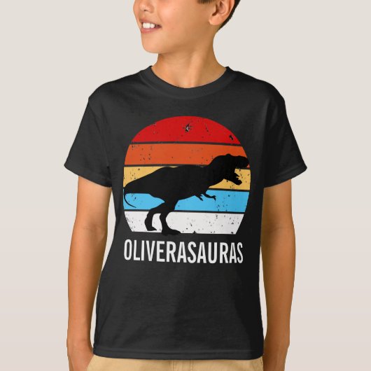 Birthday Personalized Dinosaur T-shirt (Voorkant)
