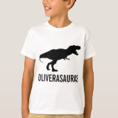 Birthday Personalized Dinosaur T-shirt (Voorkant)