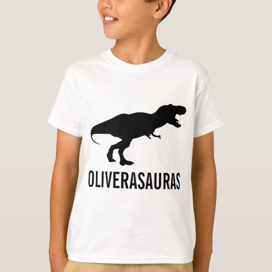 Birthday Personalized Dinosaur T-shirt (Voorkant)