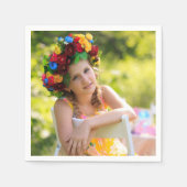 Birthday Personalized Photo Text Design Cocktail Servet (Voorkant)