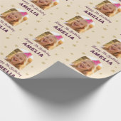 Birthday Personalized Photo Wrapping  Cadeaupapier (Hoek)