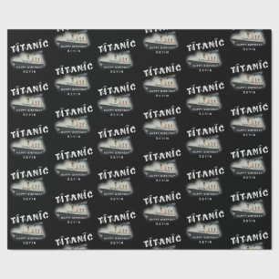 Birthday Persoonlijke benaming Titanic Cadeaupapier