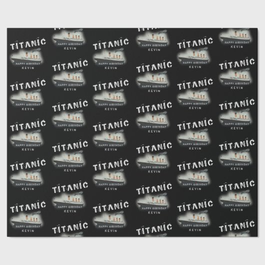 Birthday Persoonlijke benaming Titanic Cadeaupapier (Zoom)