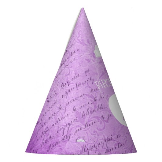 Birthday Pet Birthday Girl Paars Bow Feesthoedjes (Links)