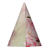 Birthday Pet Birthday Girl Pink Roses Floral Feesthoedjes (Achterkant)