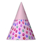 Birthday Pet Dog schildert roze patroon Feesthoedjes (Links)