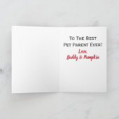 Birthday Pet Parent Foto Kaart (Binnen)
