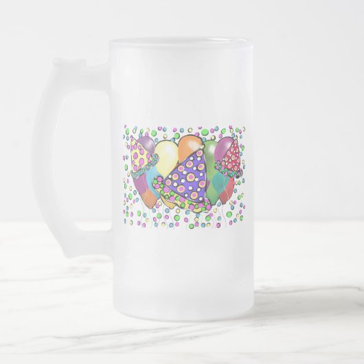 BIRTHDAY-PETTEN ONTWERP MATGLAS BIERPUL (Links)