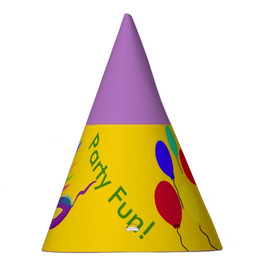 Birthday Petten Paarse mardi Gras Mask Balloons Feesthoedjes (Rechts)