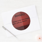 Birthday Philippians 4-4 Ronde Sticker (Envelop)