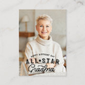 Birthday Photo & All-Star Grandma Baseball Kaart (Voorkant)