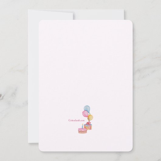 Birthday Photo Invitation Kaart (Achterkant)