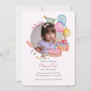 Birthday Photo Invitation Kaart