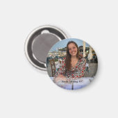 Birthday Photo Magnet met jouw tekst (Voorkant / Achterkant)