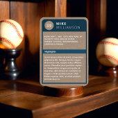 Birthday Photo & Stats All-Star Dad Baseball Kaart