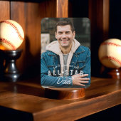 Birthday Photo & Stats All-Star Dad Baseball Kaart