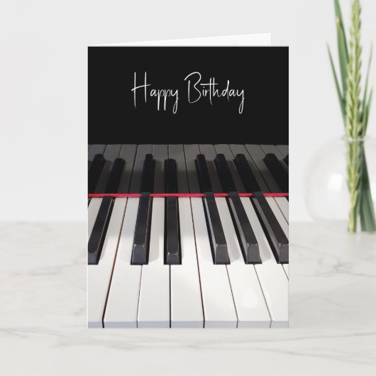Birthday Piano-toetsenbord Kaart (Voorkant)