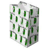 Birthday Pickle met roze bril Medium Cadeauzakje (Achterkant Gekanteld)