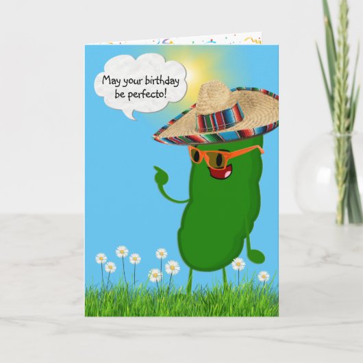 Birthday Pickle met Sombrero Kaart (Voorkant)
