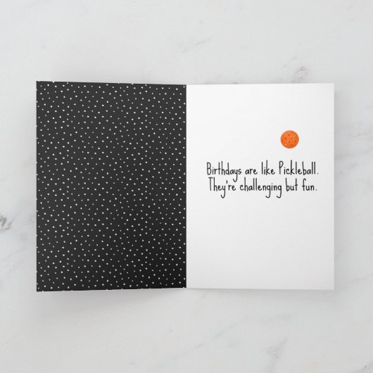 Birthday Pickleball Stick Figuur Girl Kaart (Binnen)
