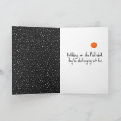 Birthday Pickleball Stick Figuur Girl Kaart (Binnen)