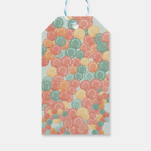 Birthday Picnic, Cute Retro Style,  Cadeaulabel (Achterkant)