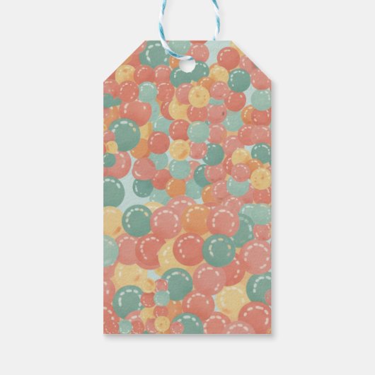 Birthday Picnic, Cute Retro Style Cadeaulabel (Achterkant)