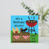 Birthday Picnic Invitations Kaart (Staand voorkant)