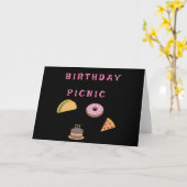 Birthday Picnic Party Kaart (Gele Bloem)