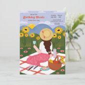 Birthday Picnic Uitnodiging (Staand voorkant)