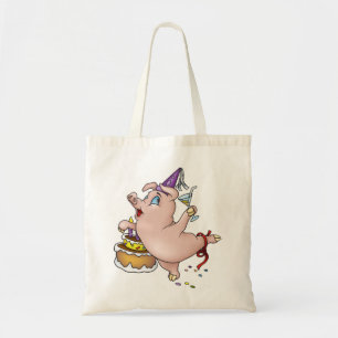 Birthday Pig Canvas tas