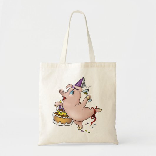 Birthday Pig Canvas tas (Voorkant)