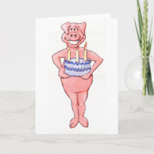 Birthday Pig Kaart