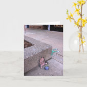 Birthday Pig Surprise wenskaart Kaart (Gele Bloem)