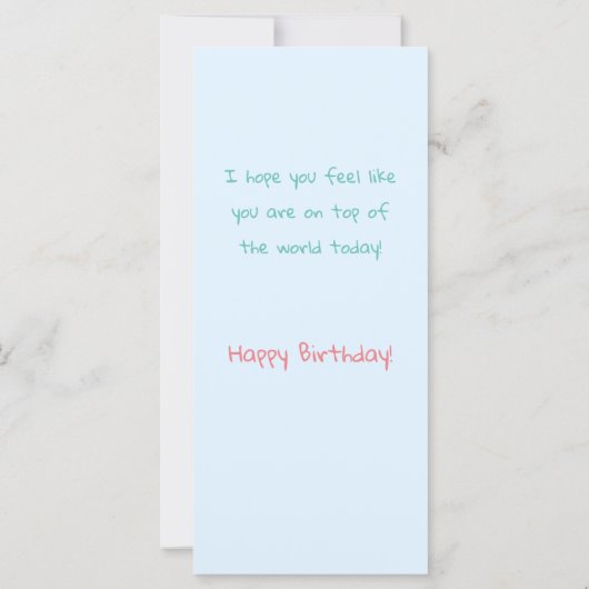 Birthday Pika Flat Kaart (Achterkant)