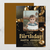 Birthday Pillow | Custom Photo Cushion Gift Kaart (Voorkant / Achterkant)