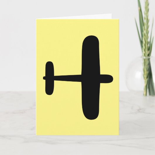 BIRTHDAY PILOT AIRPLANE FLYBOY-WENSKAARTEN KAART (Voorkant)