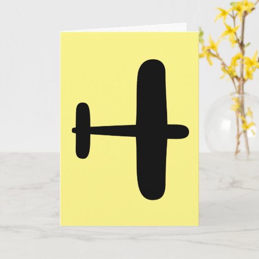 BIRTHDAY PILOT AIRPLANE FLYBOY-WENSKAARTEN KAART (Gele Bloem)