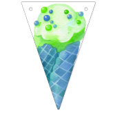 Birthday Pink Blue Ice Cream Cons Party Vlaggetjes (Tweede vlag)