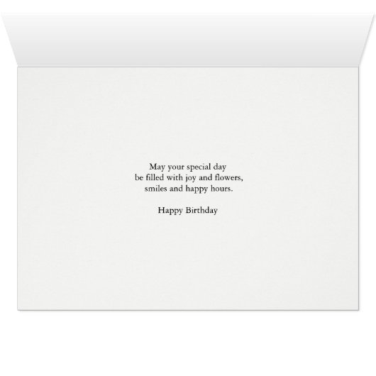 Birthday Pink Flowers (Binenzijde Horizontaal (Onderkant))