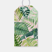 Birthday Pink & Gold Dinosaur Safari Cadeaulabel (Achterkant)